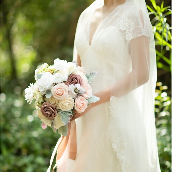 Ling's Moment Dusty Rose and Cream 11” bridal